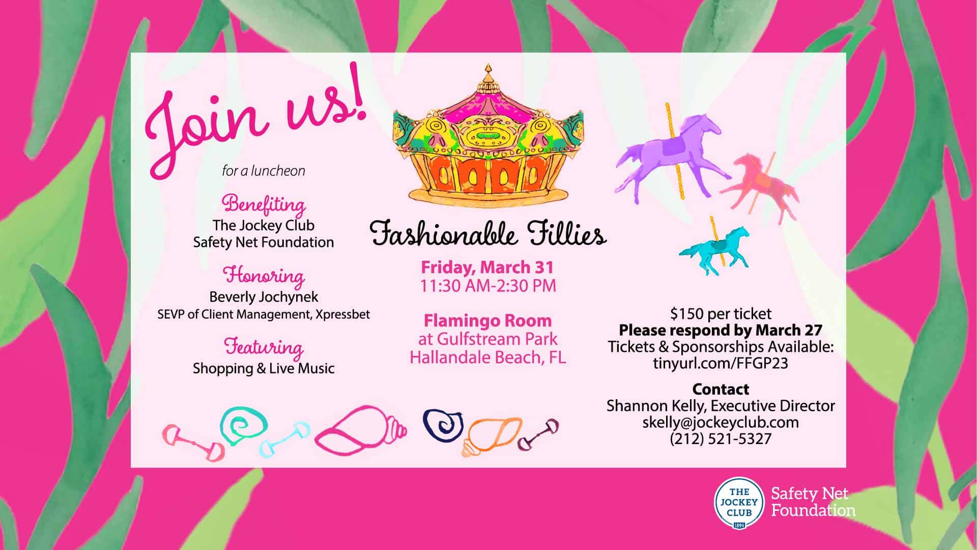 FiFi 2023 TV SLATE (2) First Fashionable Fillies Luncheon Gulfstream Park The Jockey Club Safety Net Foundation