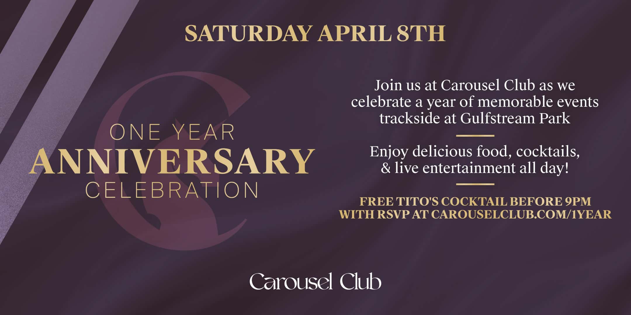 04.08-One-Year-Anniversary-2160x1080 Carousel Club One Year Anniversary Celebration Saturday April 8